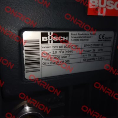 KB 0020 D 100 SM XX Busch