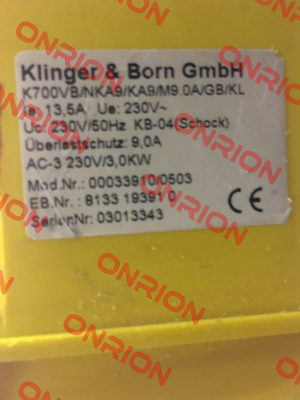 Art.Nr.: 0003.0221 Klinger Born