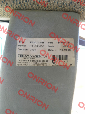 KS20.02 Set (T11-000-791) obsolete, replacement H11-004-446  Konvekta