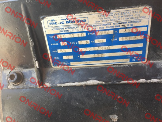 EC 31 LD old code, new code is ECP323L4BMD311 Type ECP32-3L/4B  Mecc Alte