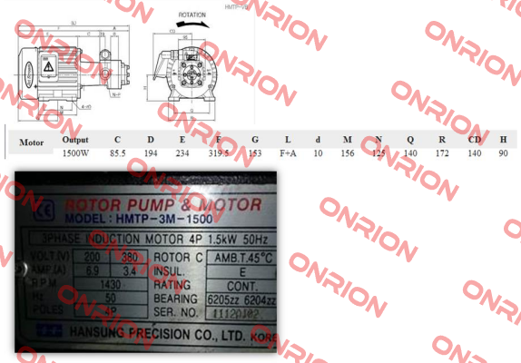 HMTP-3M-1500-204HAVB Hansung Precision