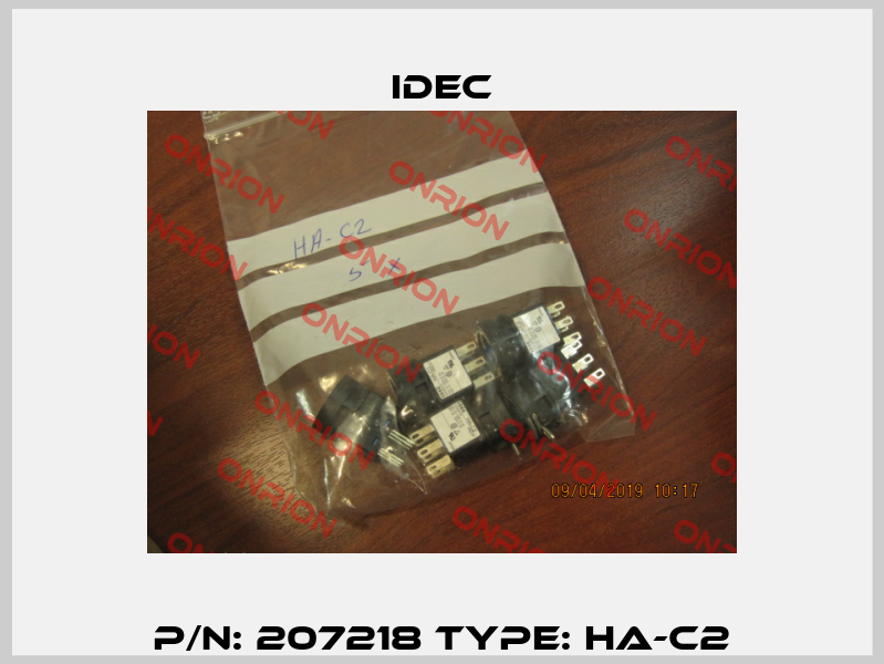 P/N: 207218 Type: HA-C2 Idec