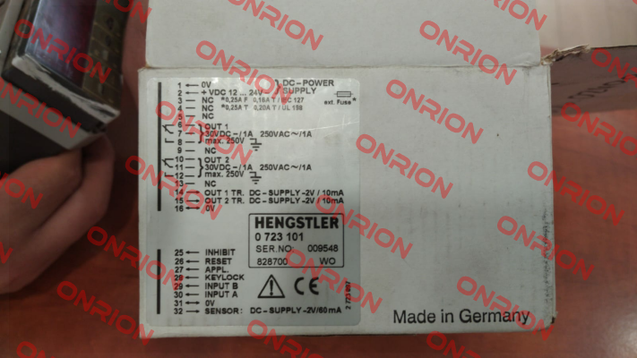 0723101 S/N: 009548 Hengstler