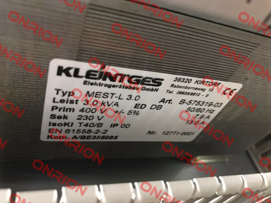 Type: MEST-L 3.0  B-575319-03 (OEM) Kleintges