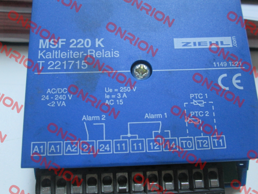 P/N: T221715 Type: MSF220K Ziehl