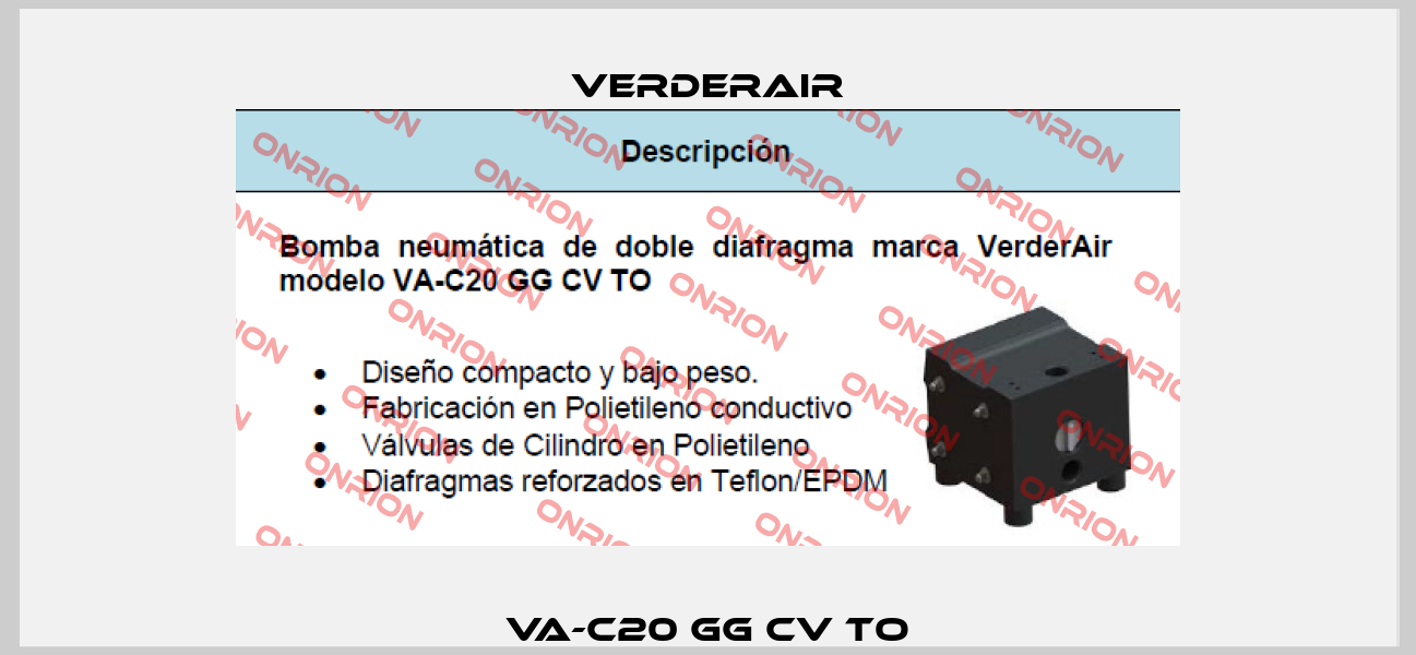 VA-C20 GG CV TO Verderair