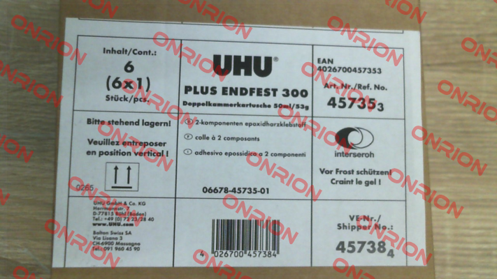 45738  PLUS ENDFEST 300 (1 pack, 1x 6 pcs) UHU