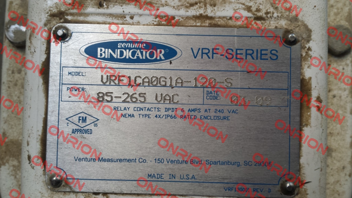 VRFII-SG-CX10B-108  Bindicator