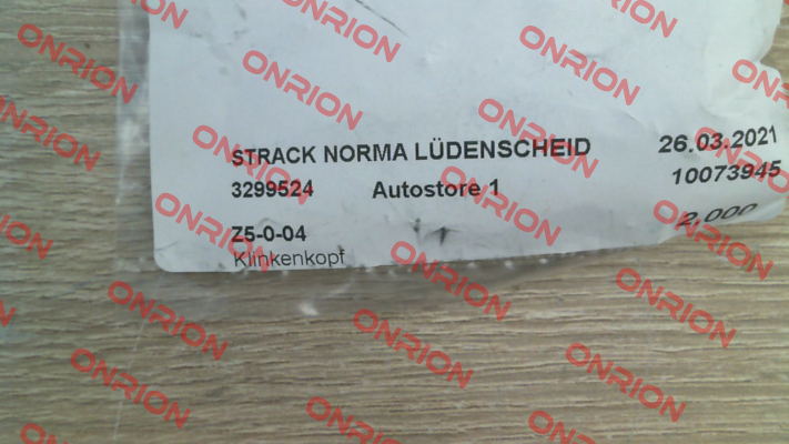 p/n: 69999; Type: Z5-0-04 Strack