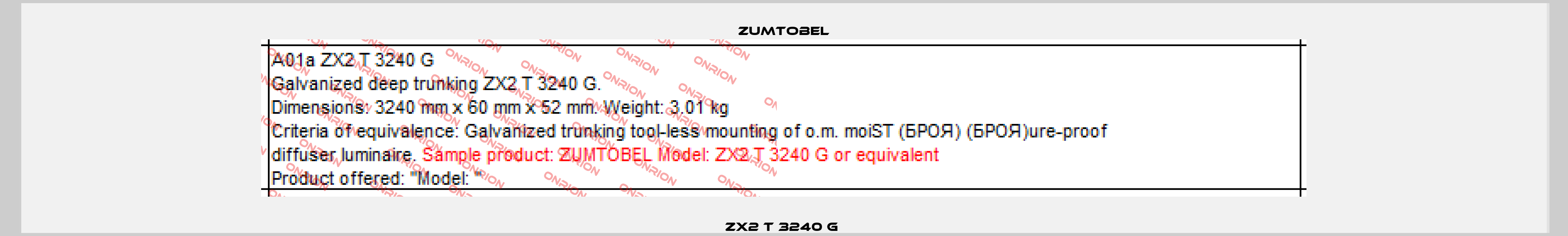 ZX2 T 3240 G  Zumtobel