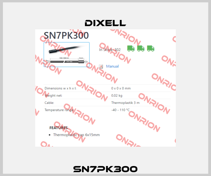 SN7PK300 Dixell