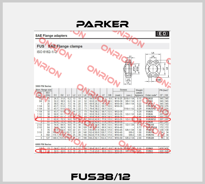 FUS38/12  Parker