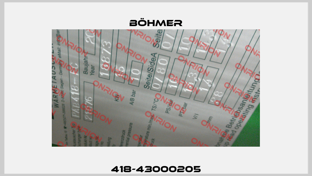 418-43000205 Böhmer