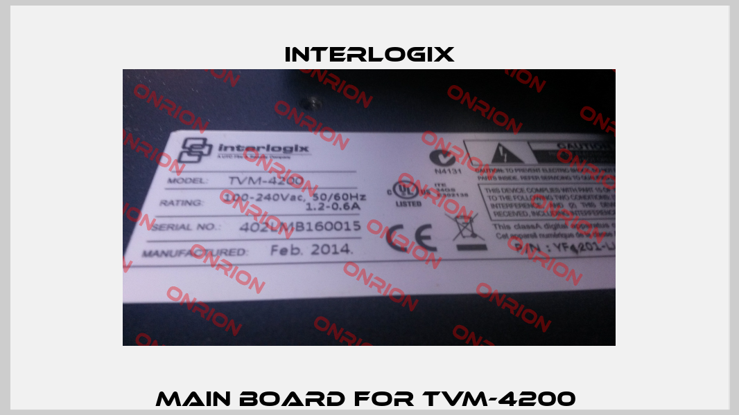 Main Board For TVM-4200  Interlogix