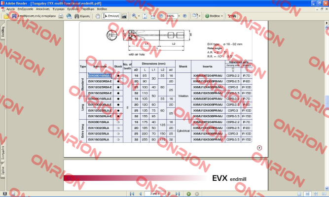 EVX08016RSA  Tungaloy