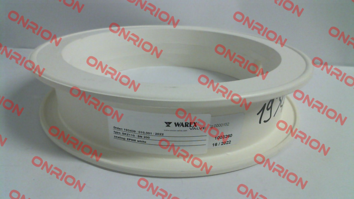 WX6000 / sealing element of EPDM white suitable for DKZ110 DN 200 Warex