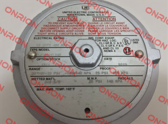 J120-S134B-1180-M201-M446-QC1  United Electric