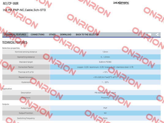 AE1/CP-1A8R Micro Detectors / Diell