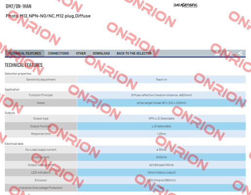 DM7/0N-1HAN Micro Detectors / Diell