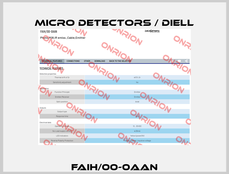 FAIH/00-0AAN Micro Detectors / Diell
