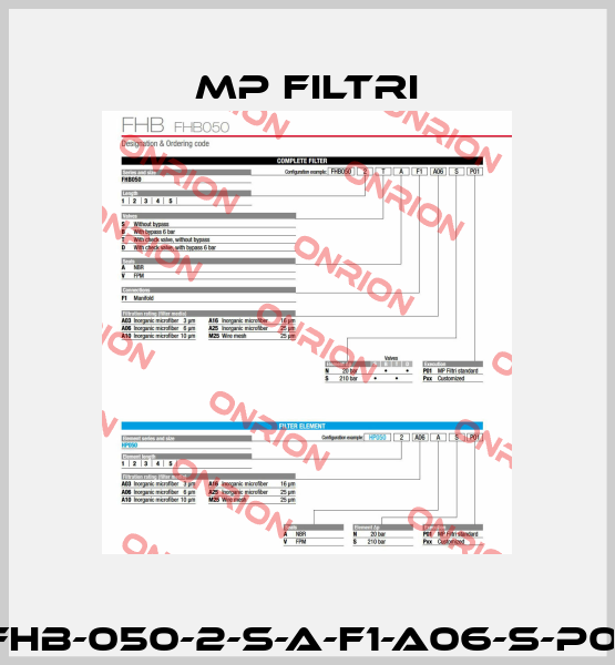 FHB-050-2-S-A-F1-A06-S-P01 MP Filtri