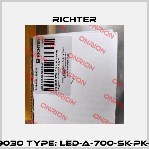 p/n: 109030 type: LED-A-700-SK-PK-E-R-VX RICHTER