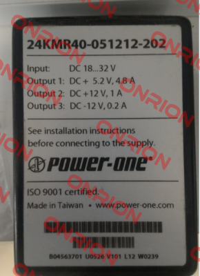 24KMR40-051212-202 not available  Bel Power Solutions