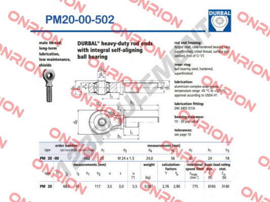 PM 20-00-502 Durbal