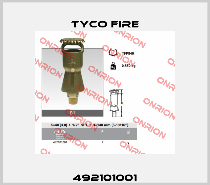 492101001 Tyco Fire