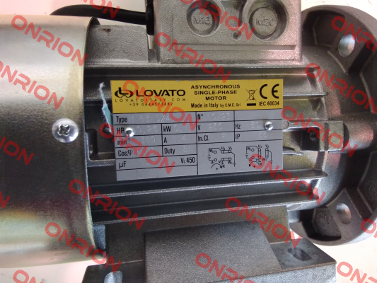 220 V – 50 HZ – IP 55 – Cl. F – S1 LovatoItaly